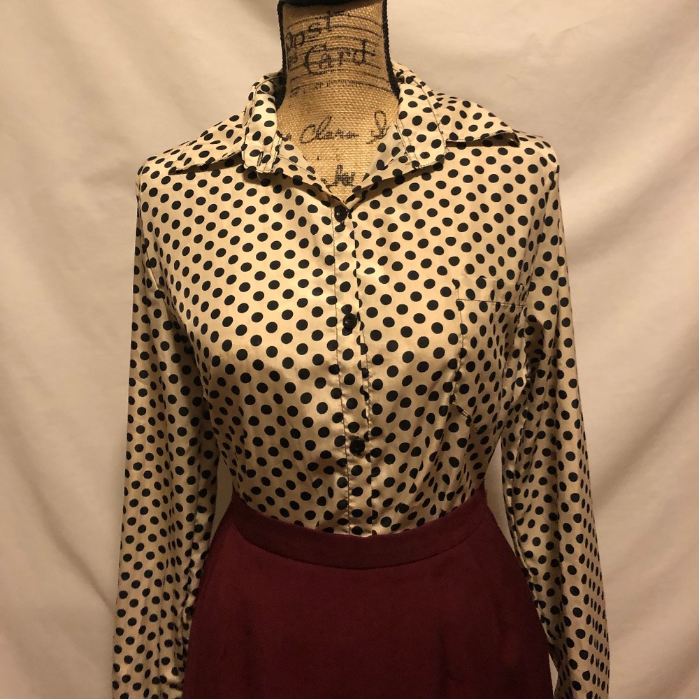 Polka-Dots Blouse Size M